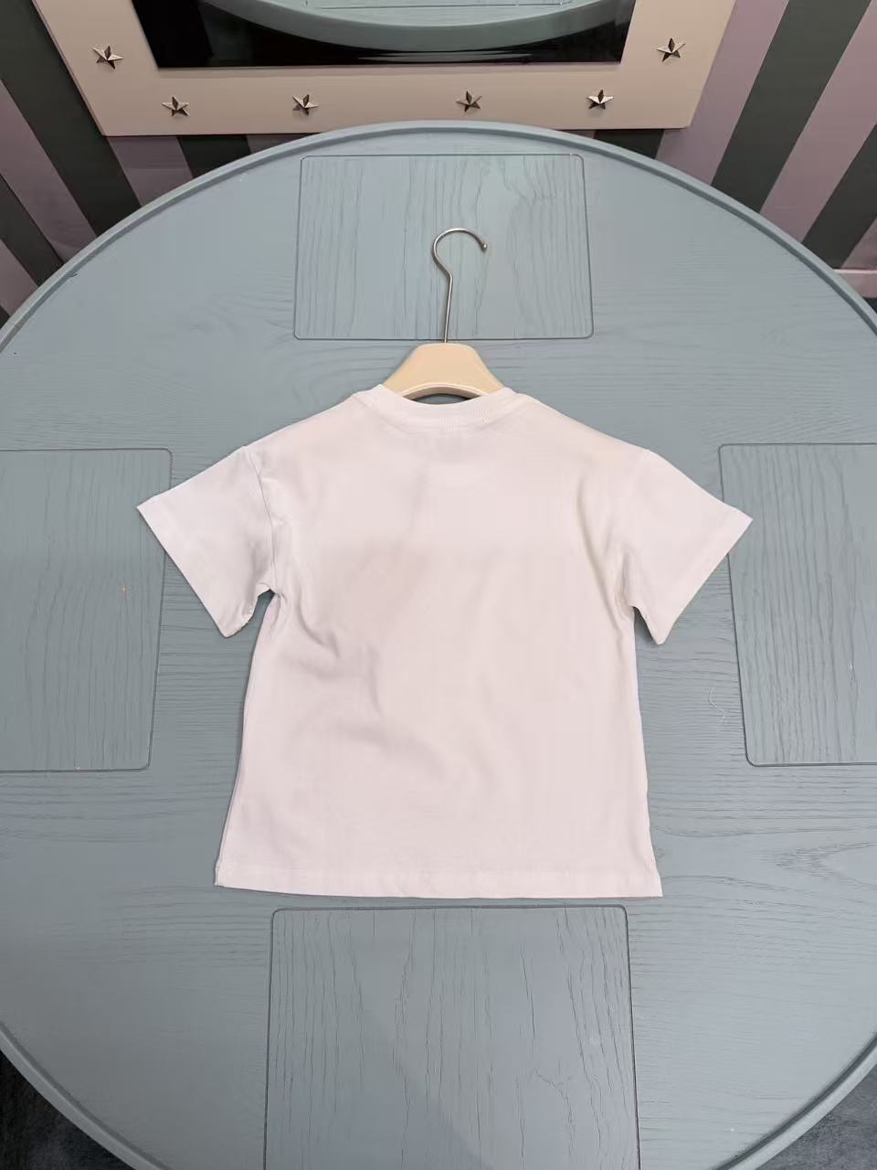 Burberry Unisex Kids White Surfing Teddy Bear Print Short Sleeve Crew Neck T Shirt Boys Girls Sizes 100-160