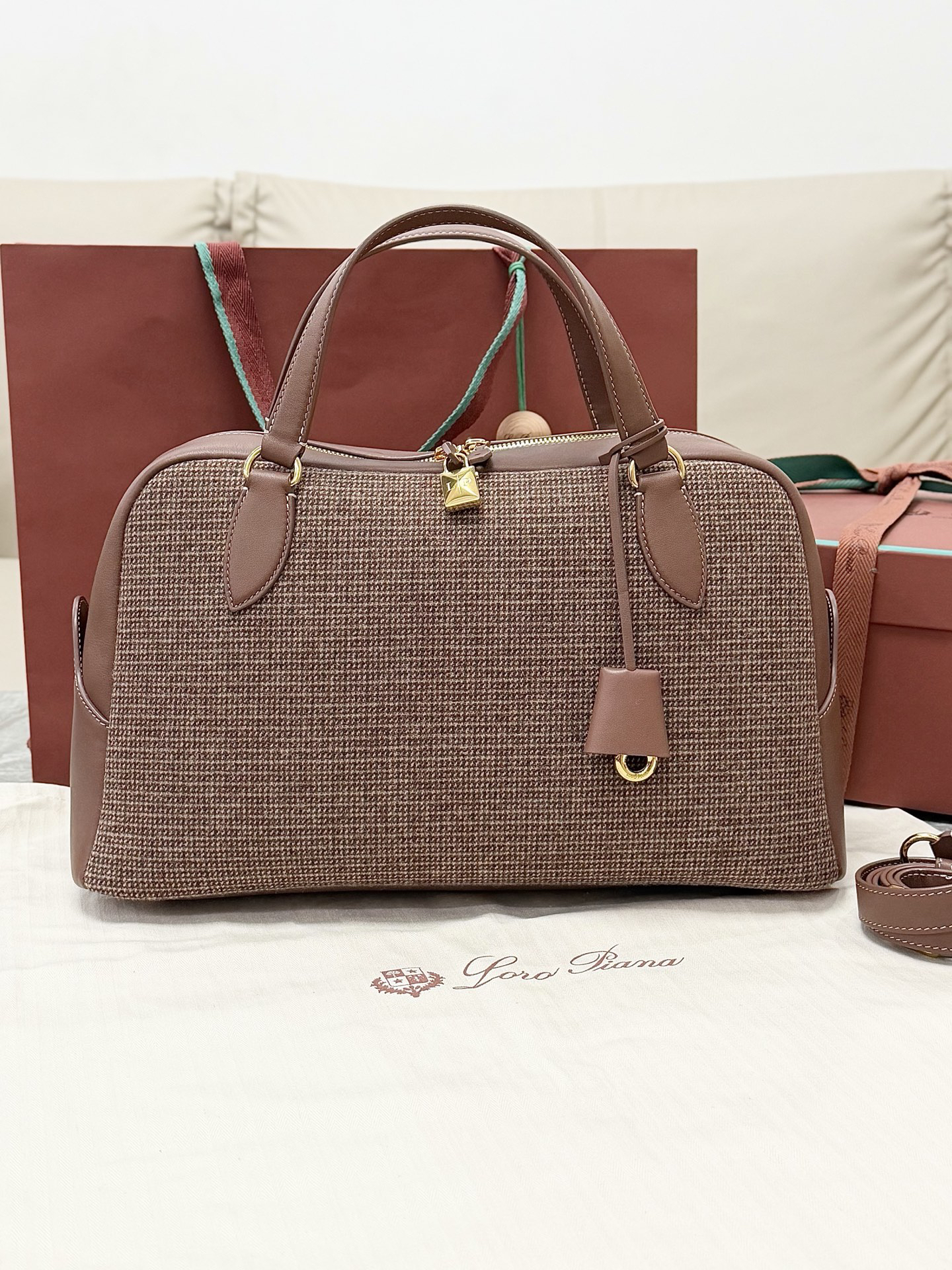 [TOP] Loro Piana Needle Bag 38-22-16 cm - Caramel - 711 Luxury