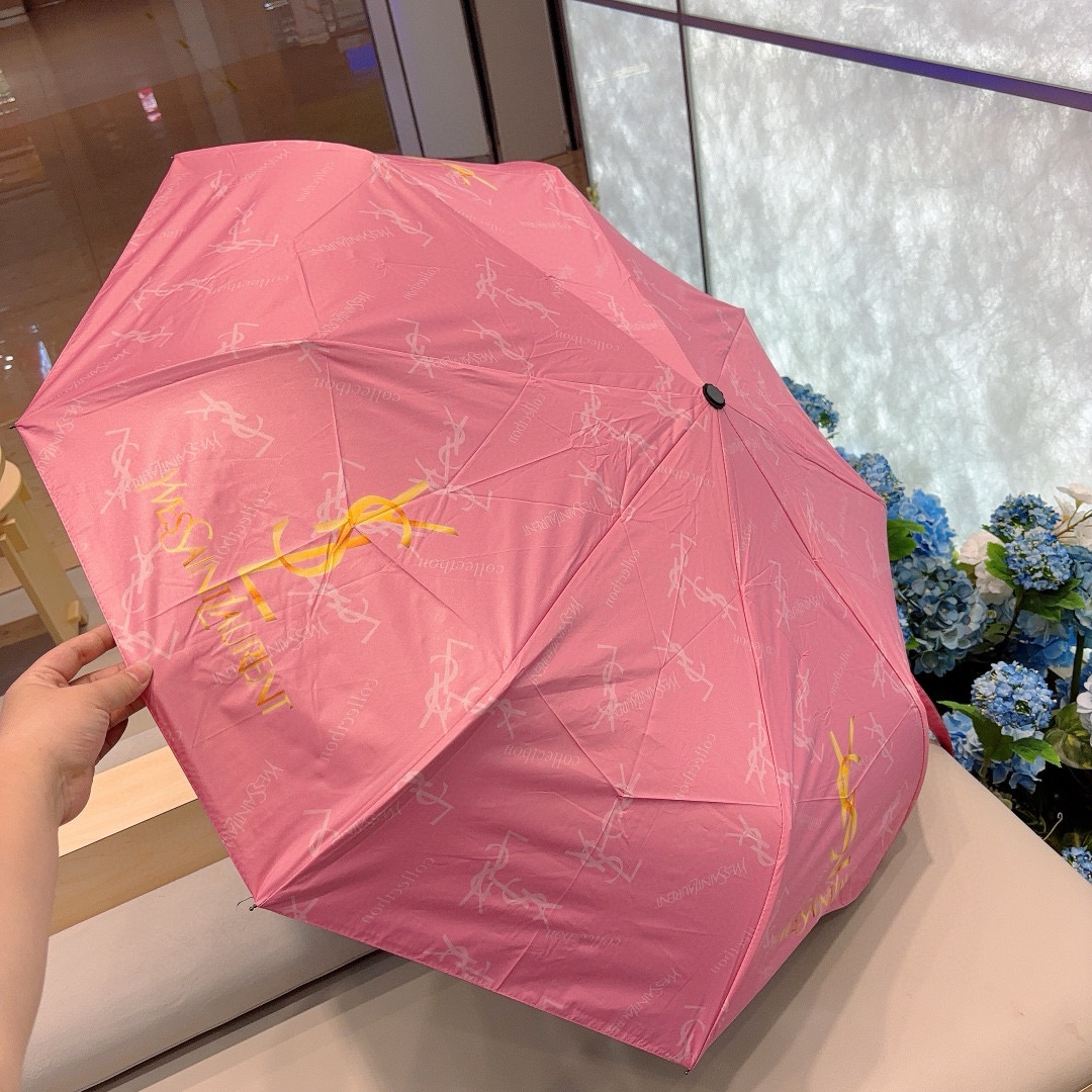 [TOP] Yves Saint Laurent YSL Umbrella - Pink - 711 Luxury