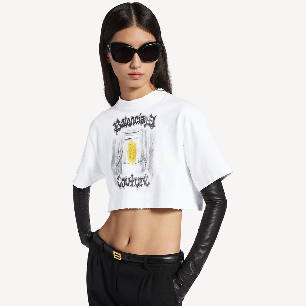 Balenciaga Salon De Couture Cropped T-shirt #378478