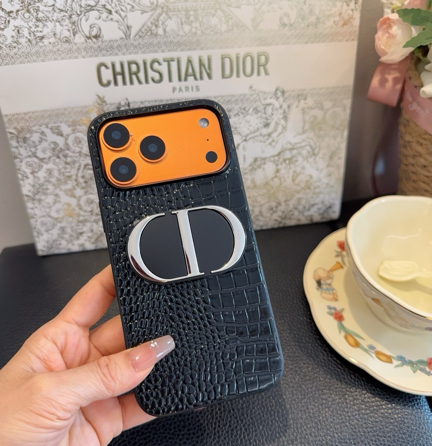 [TOP] Christian Dior iPhone Case - Black - 711 Luxury