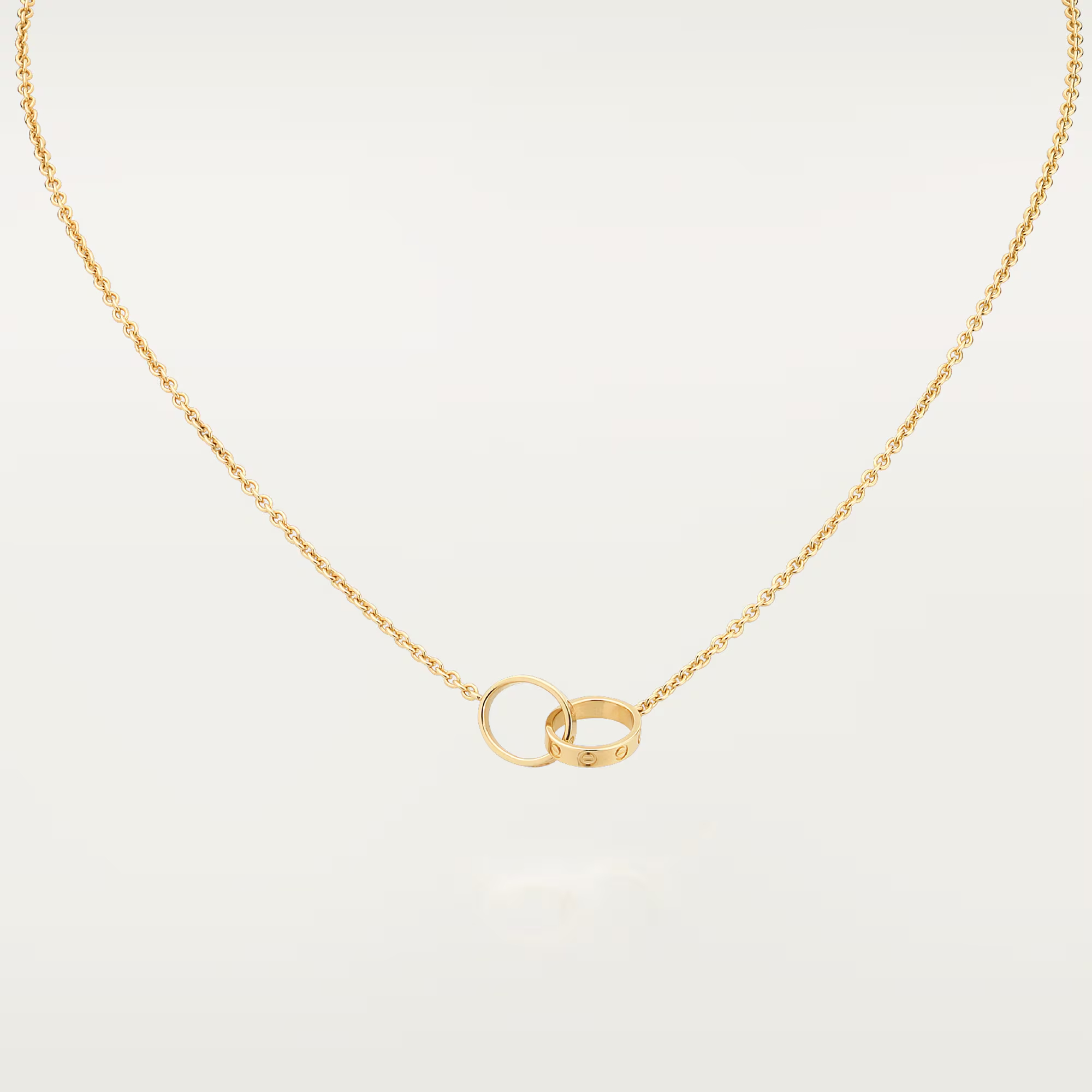 Carty Love Luna Loop Necklace, Yellow Gold, Chain