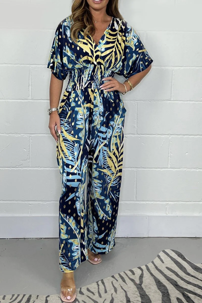 Foil printed jumpsuit