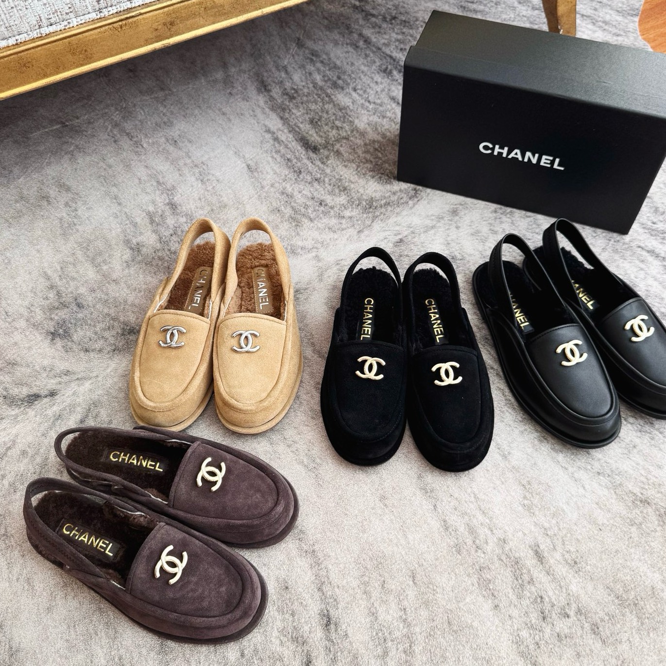Chanel Accessory Chanel Slingbacks Lambswool #394268 | Nigo Office