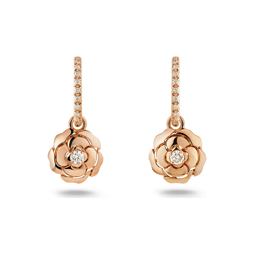 Chanel pink Accessory CHANEL Anting Extrait de Camélia Emas pink Berlian J11659 #389827 | Nigo Office
