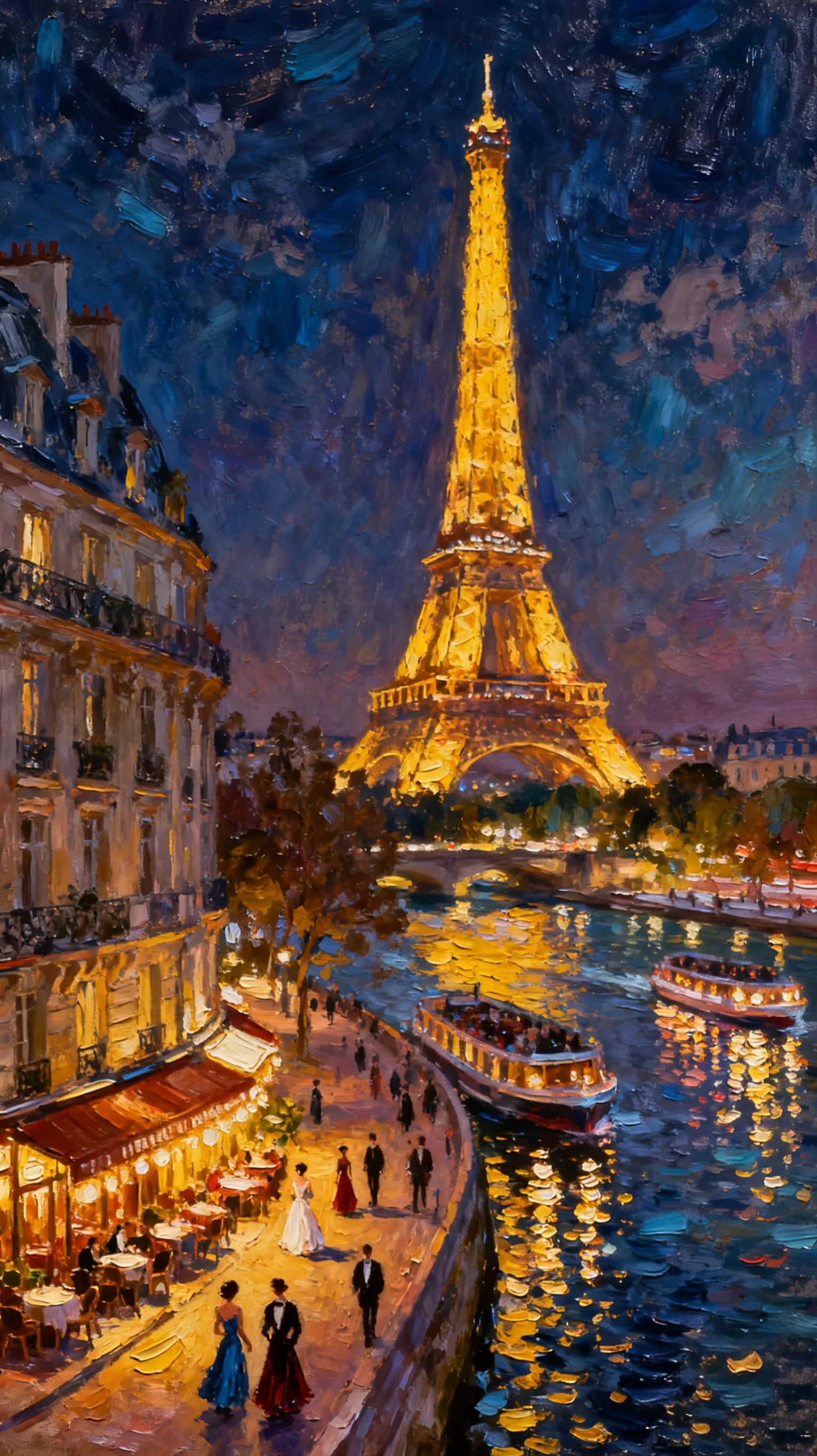 Moonlit Paris