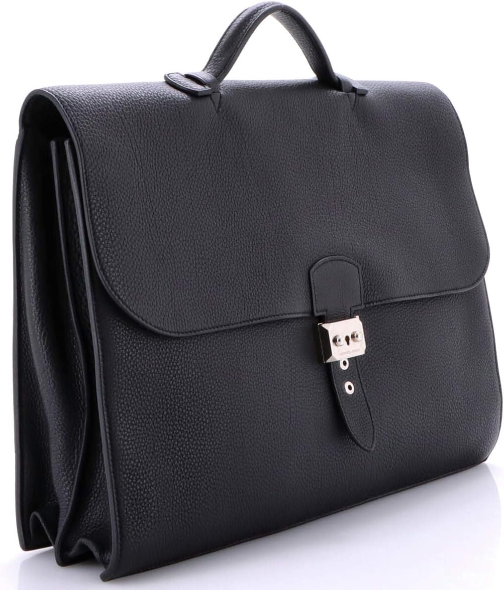 Hermès, Pre-Loved Sac a Depeches Bag Togo 41, Noir