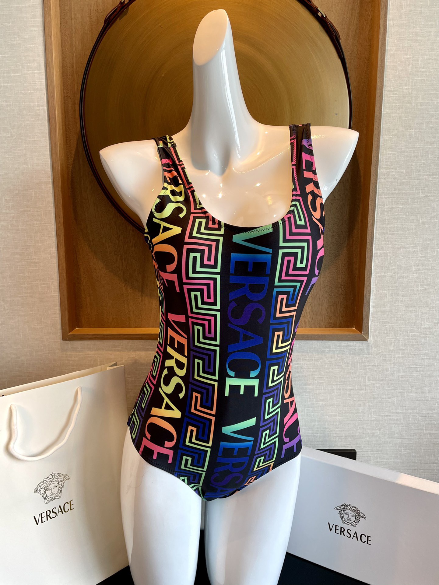 [TOP] VERSACE One-Piece Swimsuit - Black