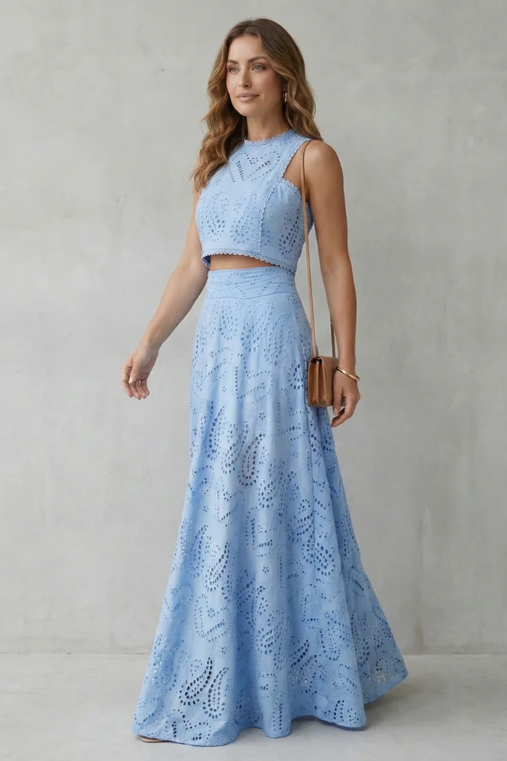 Parivelle – Embroidered lace elegance – Skirt set