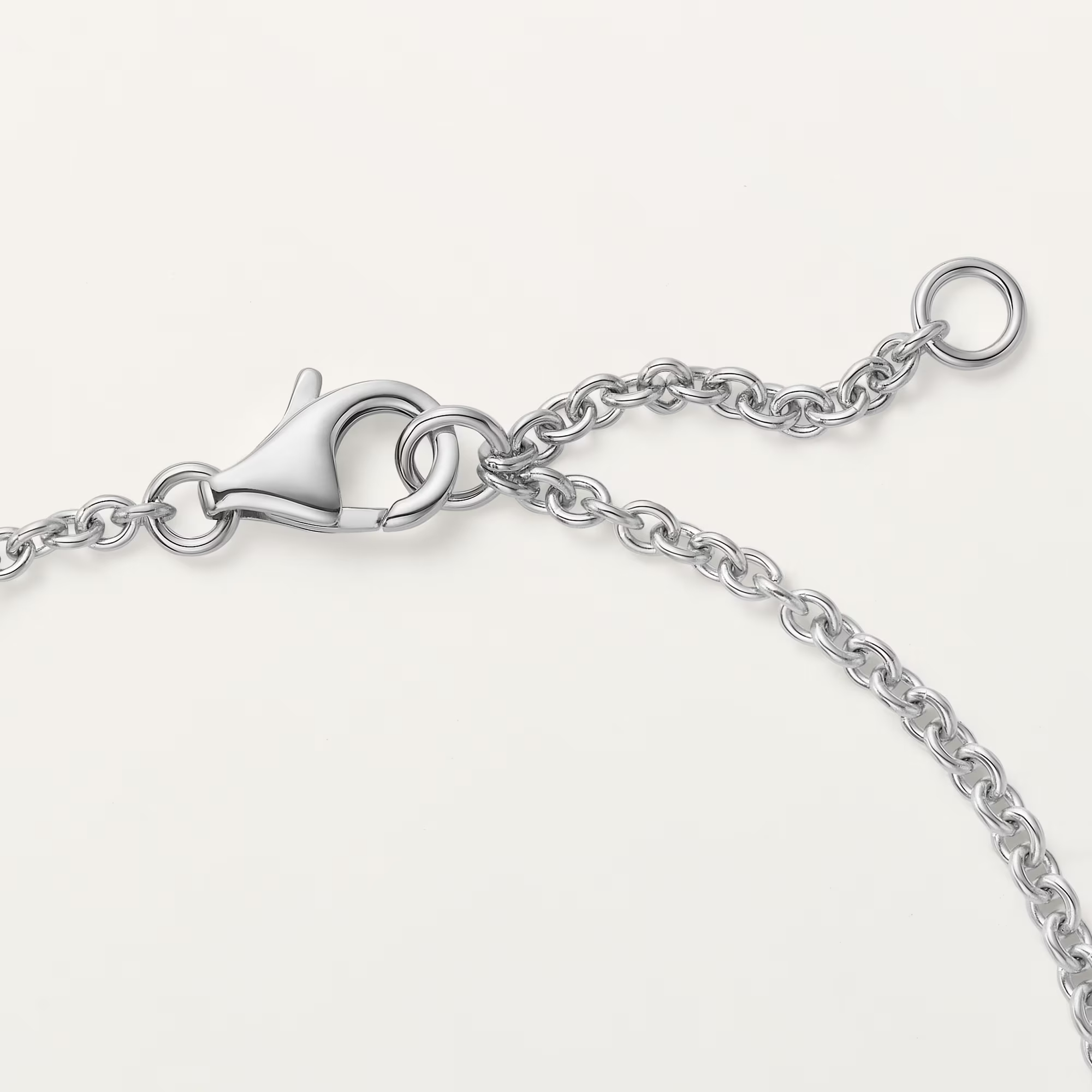 Carty Love Luna Loop Bracelet, White Gold, Chain
