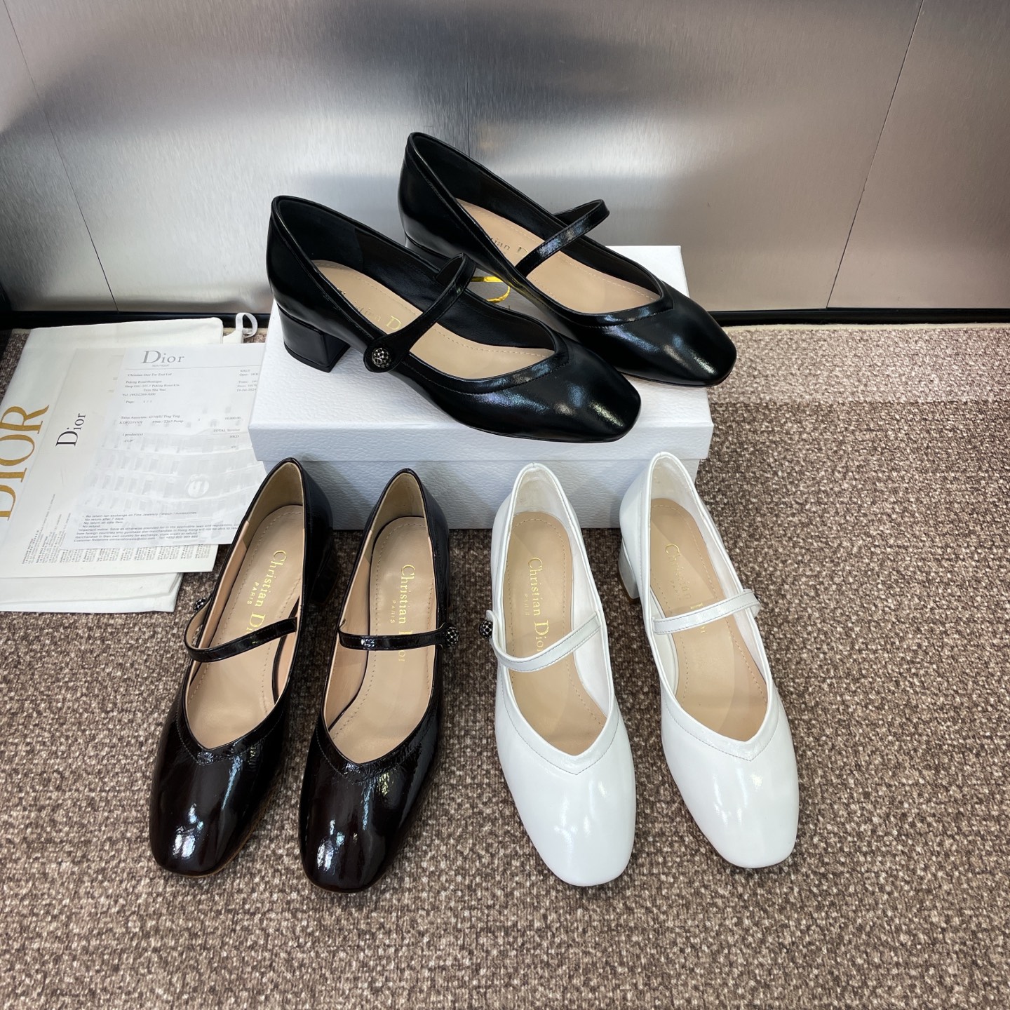 [TOP] Christian Dior D-New Ballet Low Heels Pumps - 3 Colors