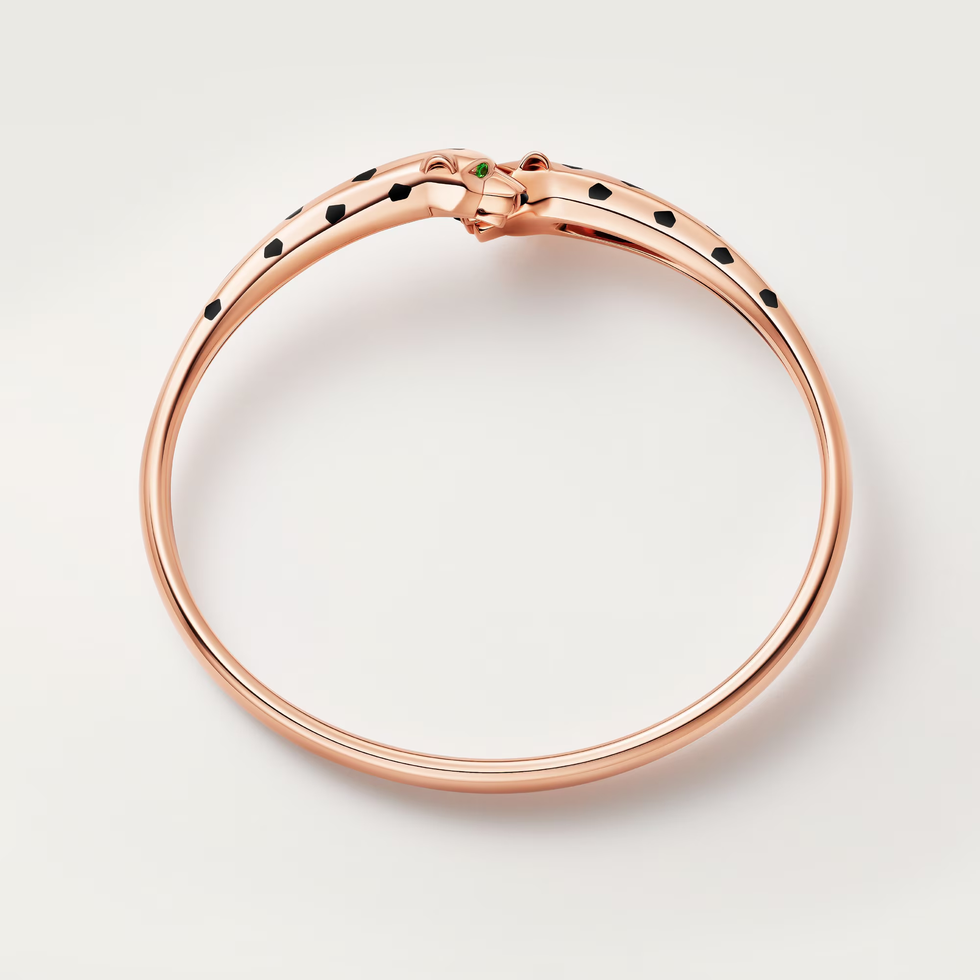 Carty Panther Motif Bracelet, Rose Gold, Double Panther Head，Small