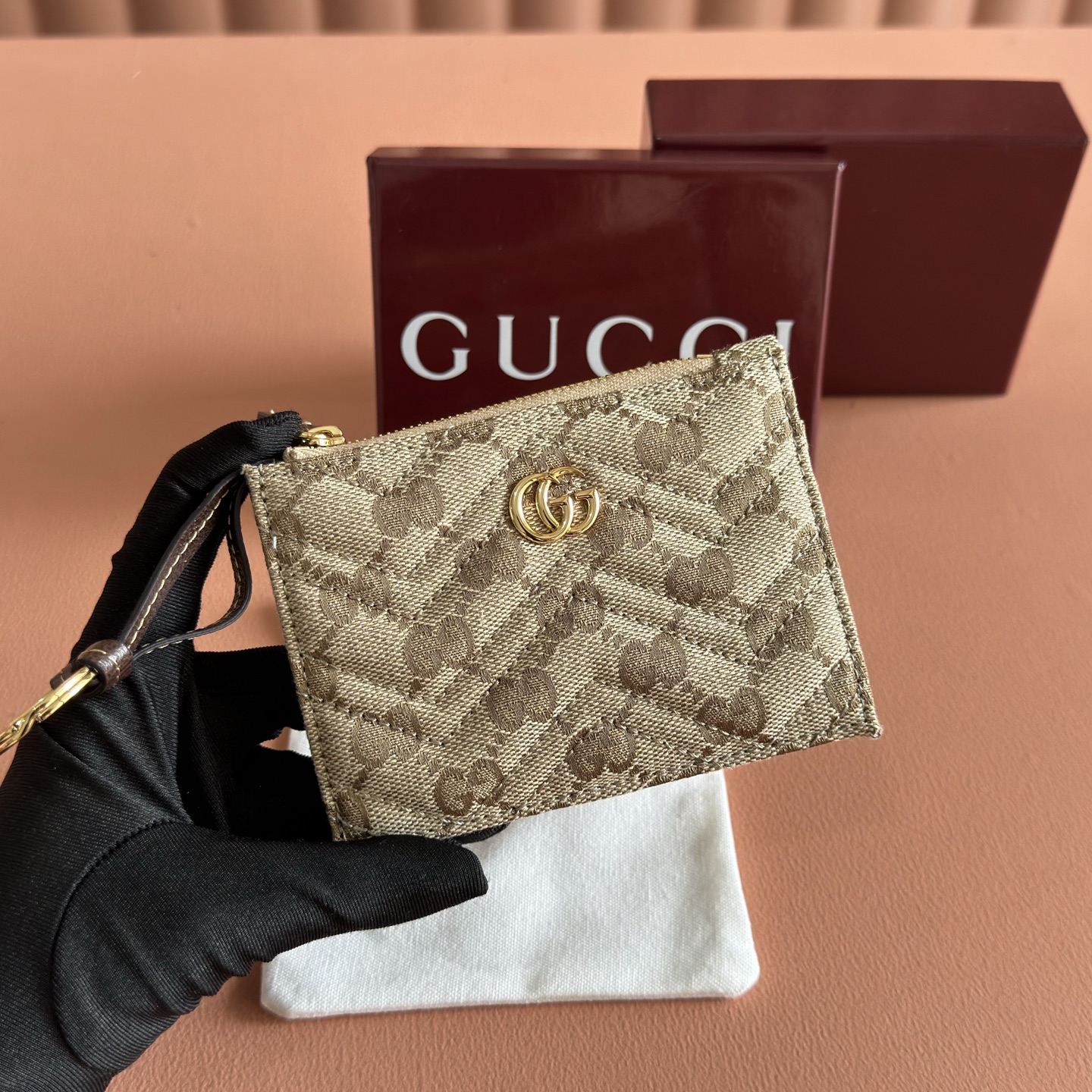 [TOP] GUCCI Generation Card Bag 12 x 8.5CM - Brown - 711 Luxury