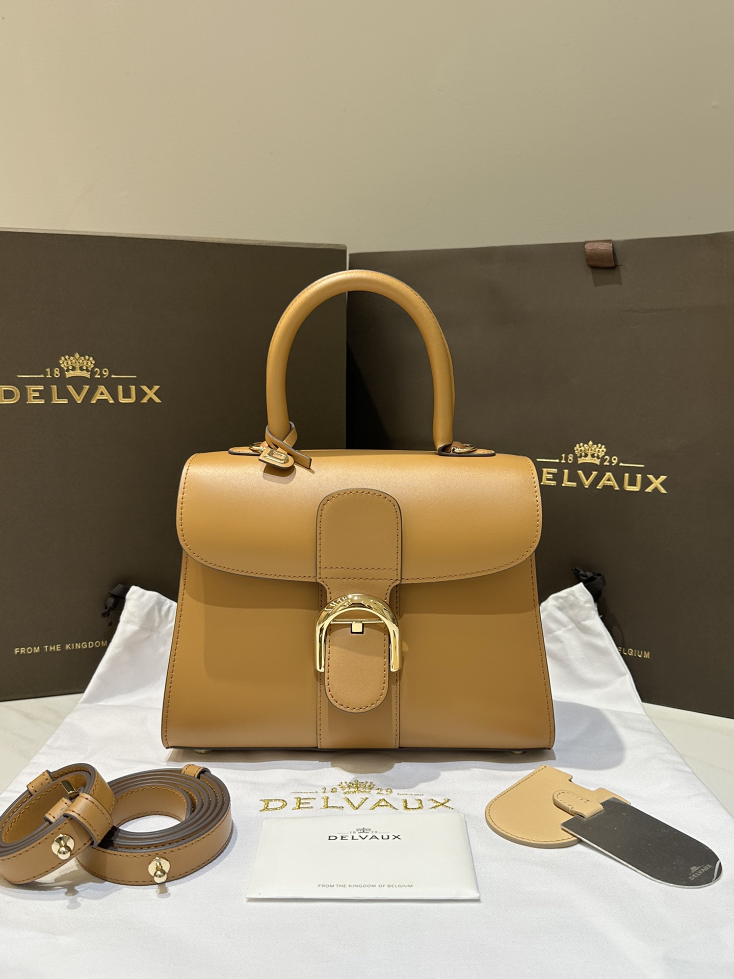 [TOP] Delvaux Brillant Bag Box Leather 24x12x19cm - Brown - 711 Luxury