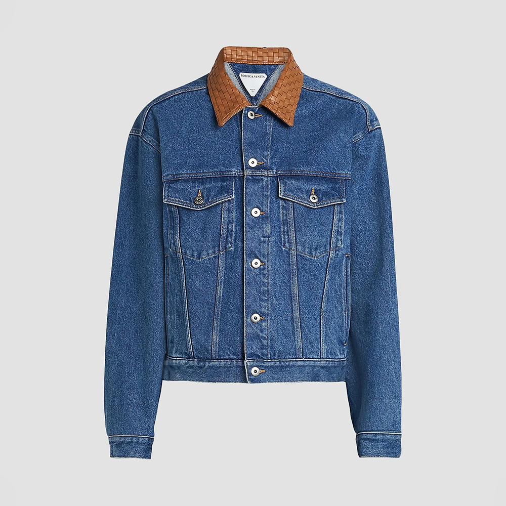 Bottega Veneta blue Clothing Bottega Veneta Men's Medium Indigo Denim Jacket in Mid Blue #378643 | Nigo Office