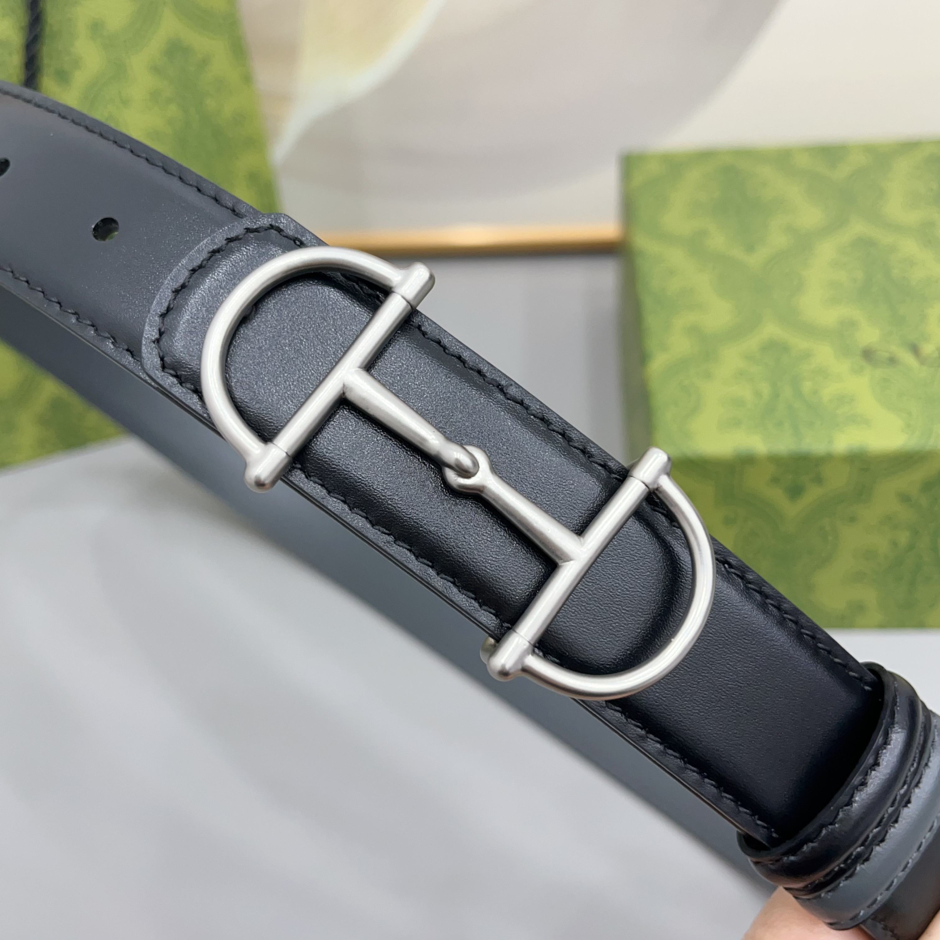 [TOP] GUCCI  Belt 3 cm - Black - 711 Luxury