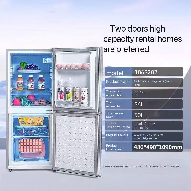 106L double-door refrigerator--0.28CBM