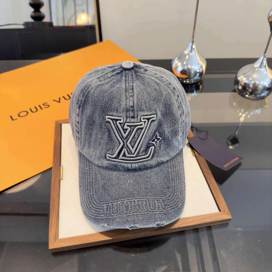 [TOP] Louis Vuitton LV Baseball Cap - Grey - 711 Luxury