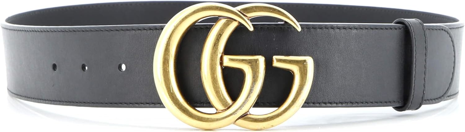 Gucci, Pre-Loved GG Marmont Belt Leather Medium, Black