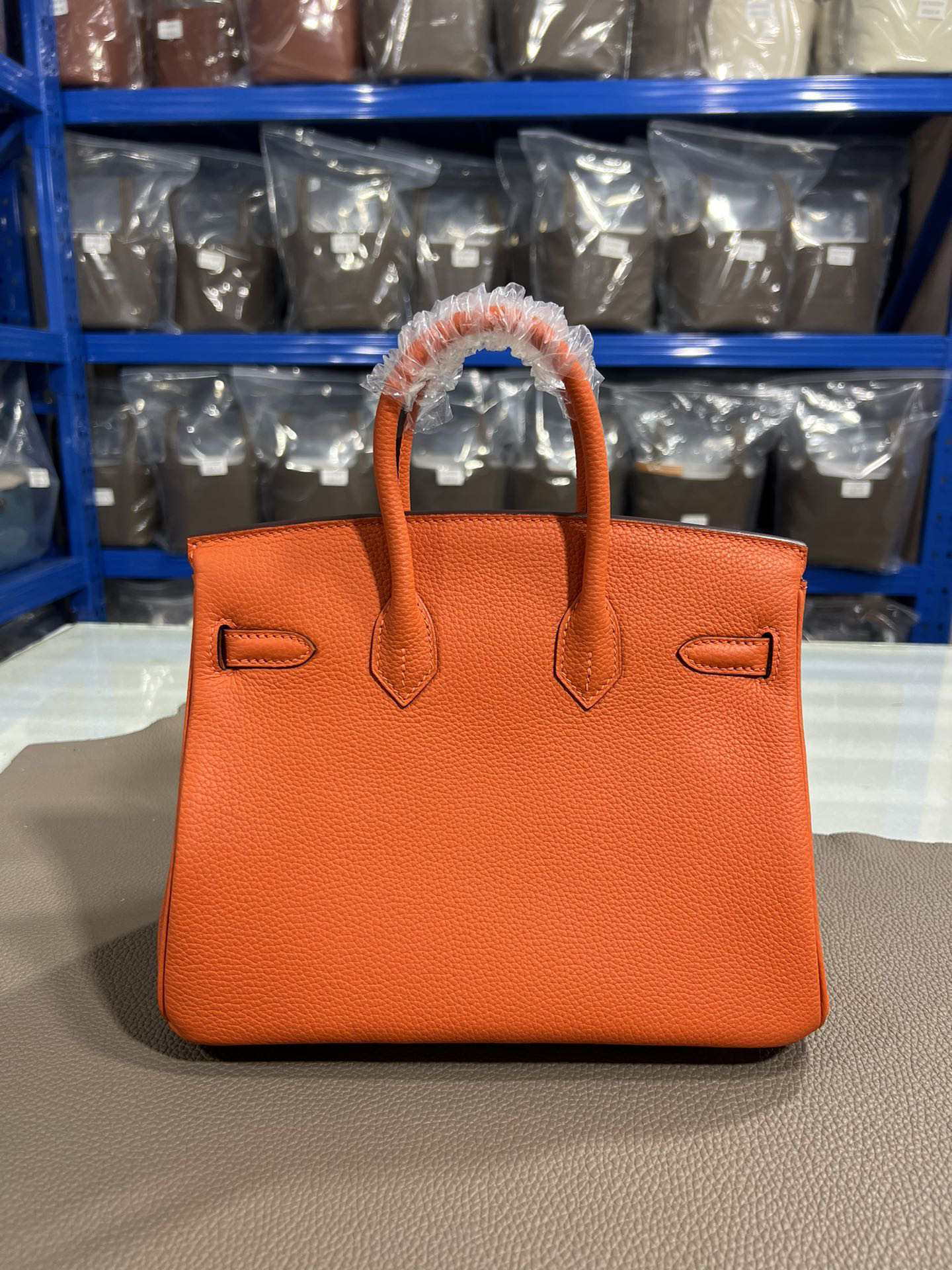 [TOP] HERMES Birkin Togo Leather 25cm - Orange & GHW