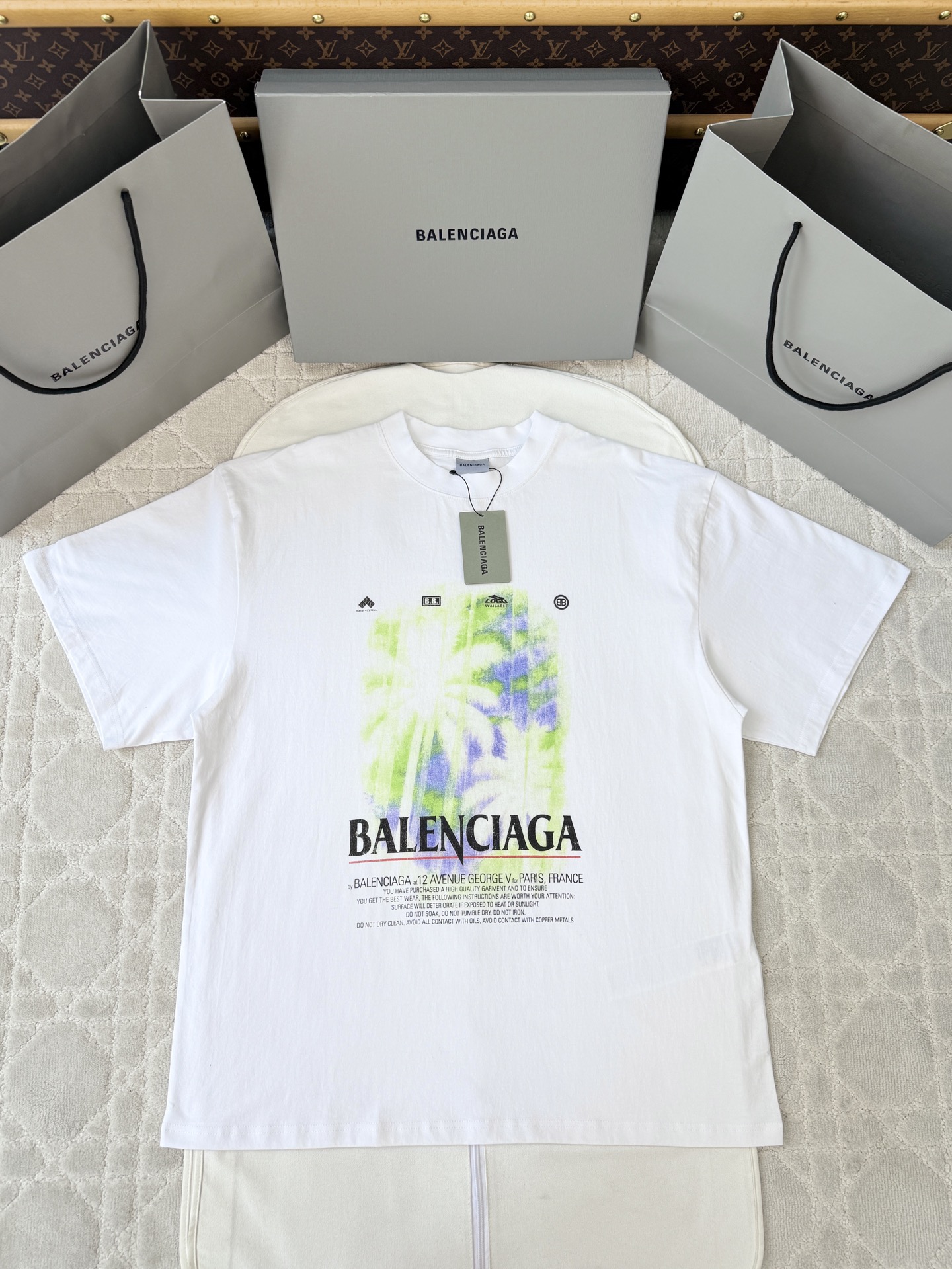 Balenciaga Coconut Jungle Round Neck Short Sleeves #381248
