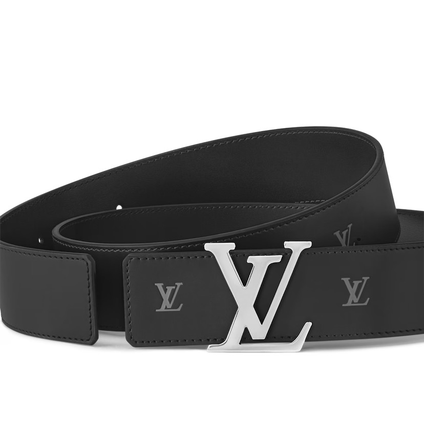 [TOP] Louis Vuitton LV Initiales Blason Belt 4cm - Black - 711 Luxury