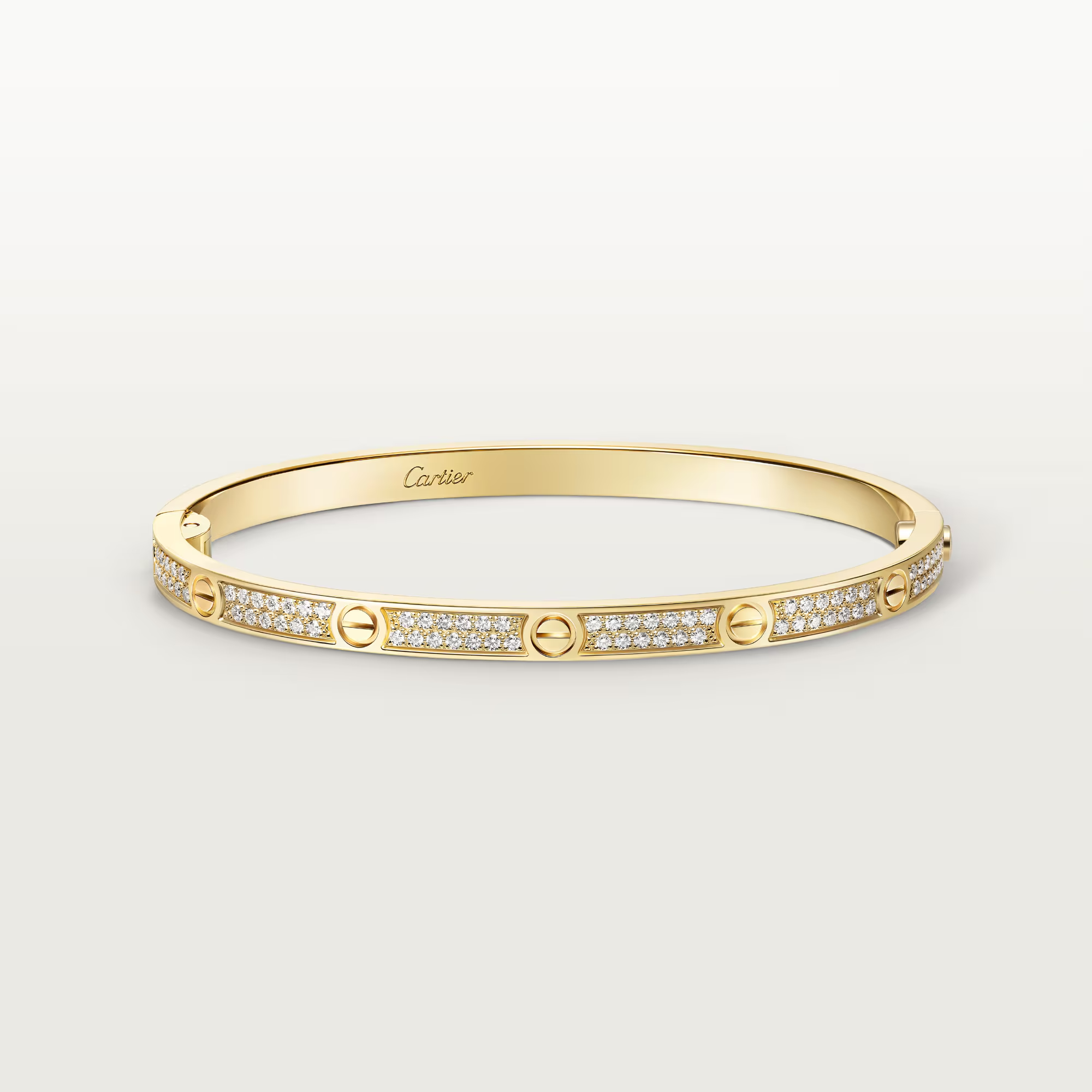 Carty Love Stardust Bracelet ,Yellow Gold ,2 row Moissanite