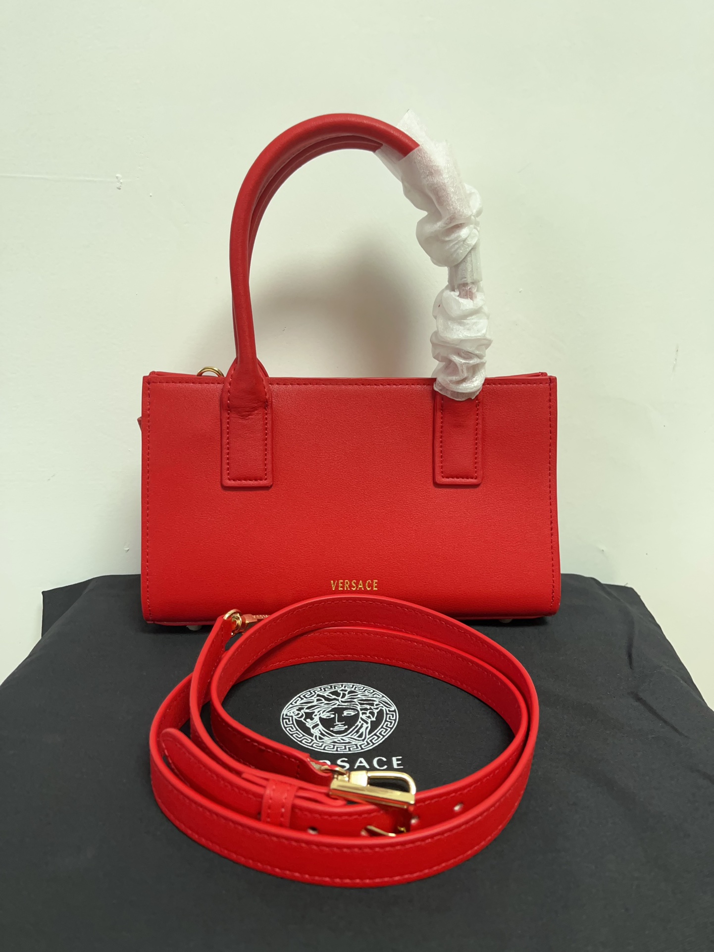 [TOP] VERSACE Medusa95 Bag  23x8x14cm- Red - 711 Luxury