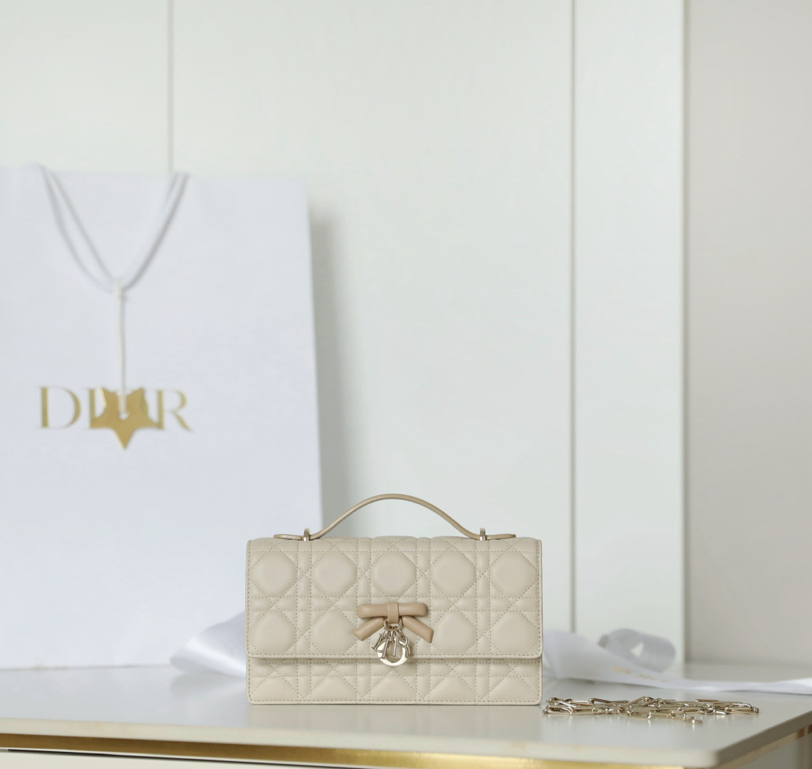 [TOP] Christian Dior My Dior Bag Lambskin 21x11.5x4.5cm - Beige - 711 Luxury