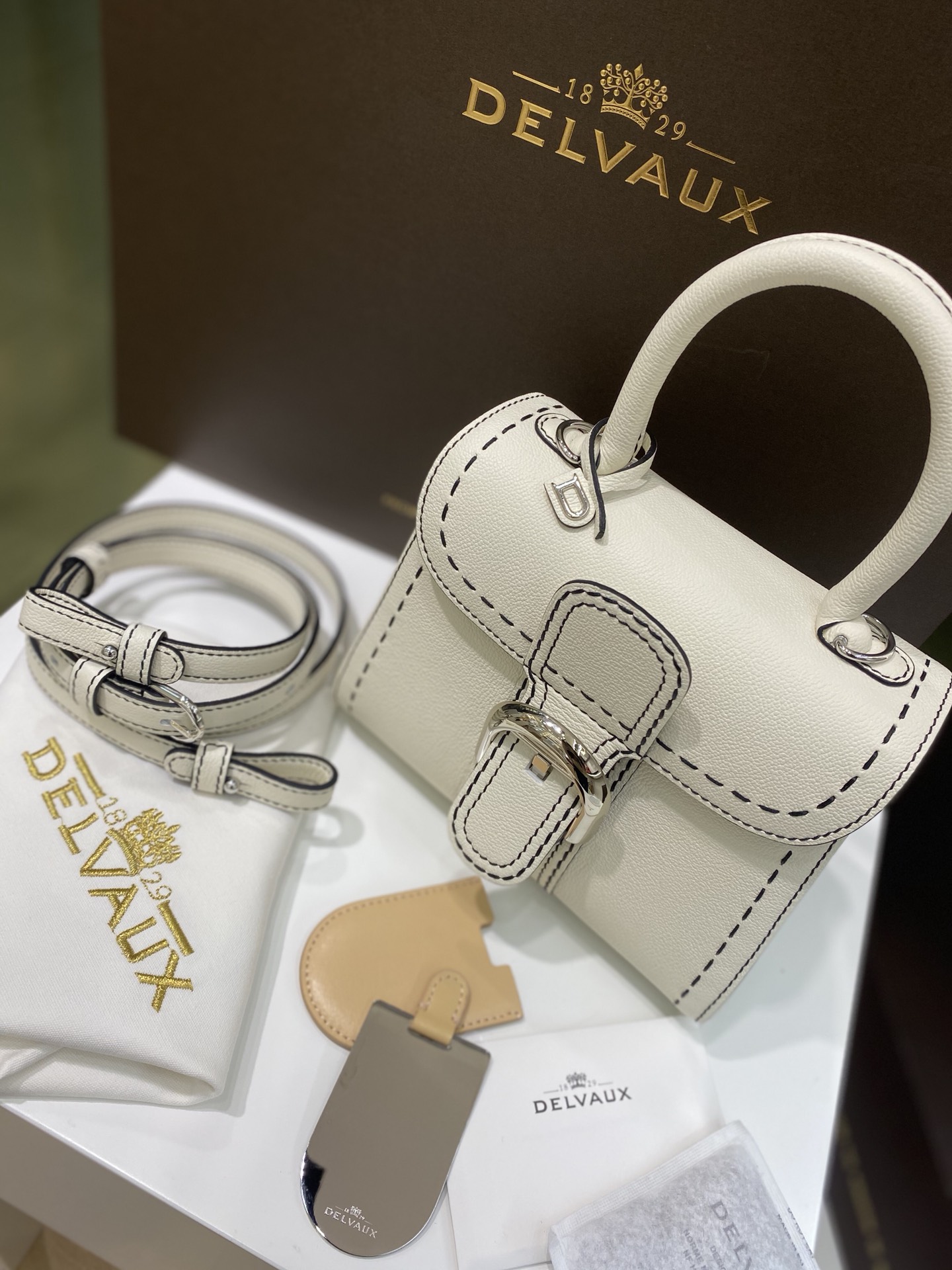 [TOP] Delvaux Brillant Bag 20cm - White - 711 Luxury