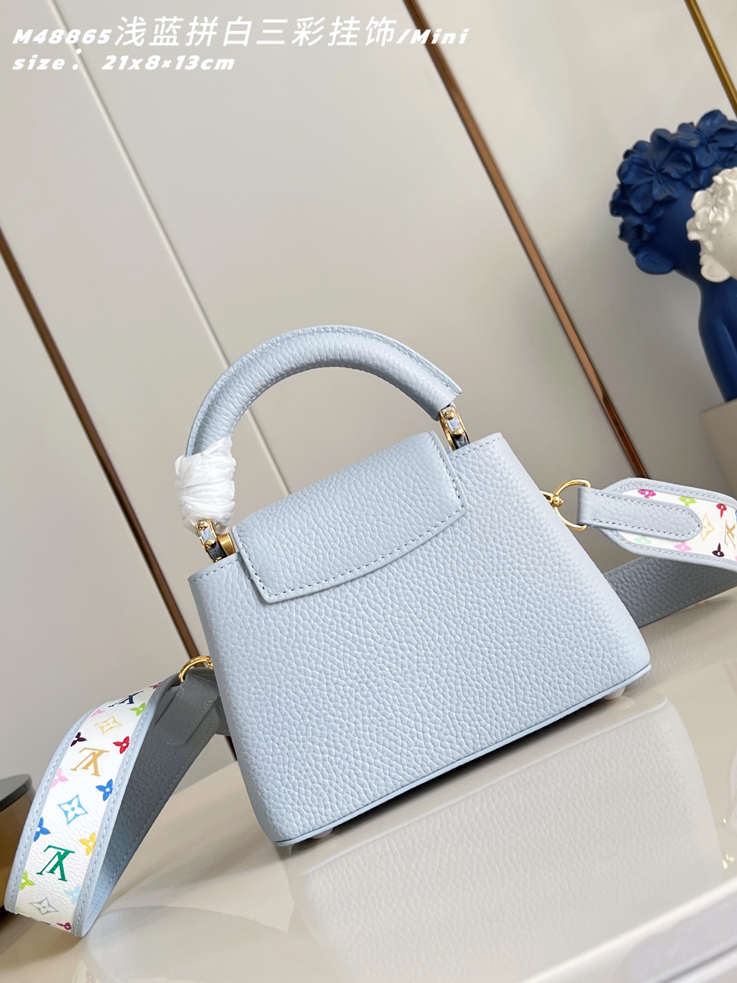 [TOP] Louis Vuitton LV Capucines Bag 21cm/27cm - Light Blue