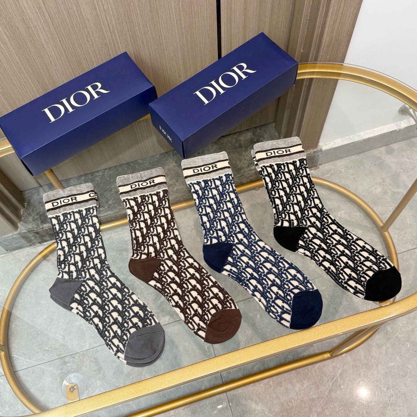 [TOP] Christian Dior Socks - 4 Pieces as a Set - 711 Luxury