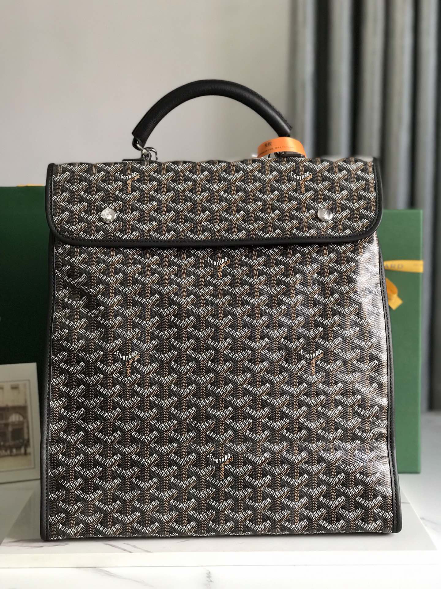 [TOP] Goyard Saint Léger Backpack 37x15x34cm - Black - 711 Luxury