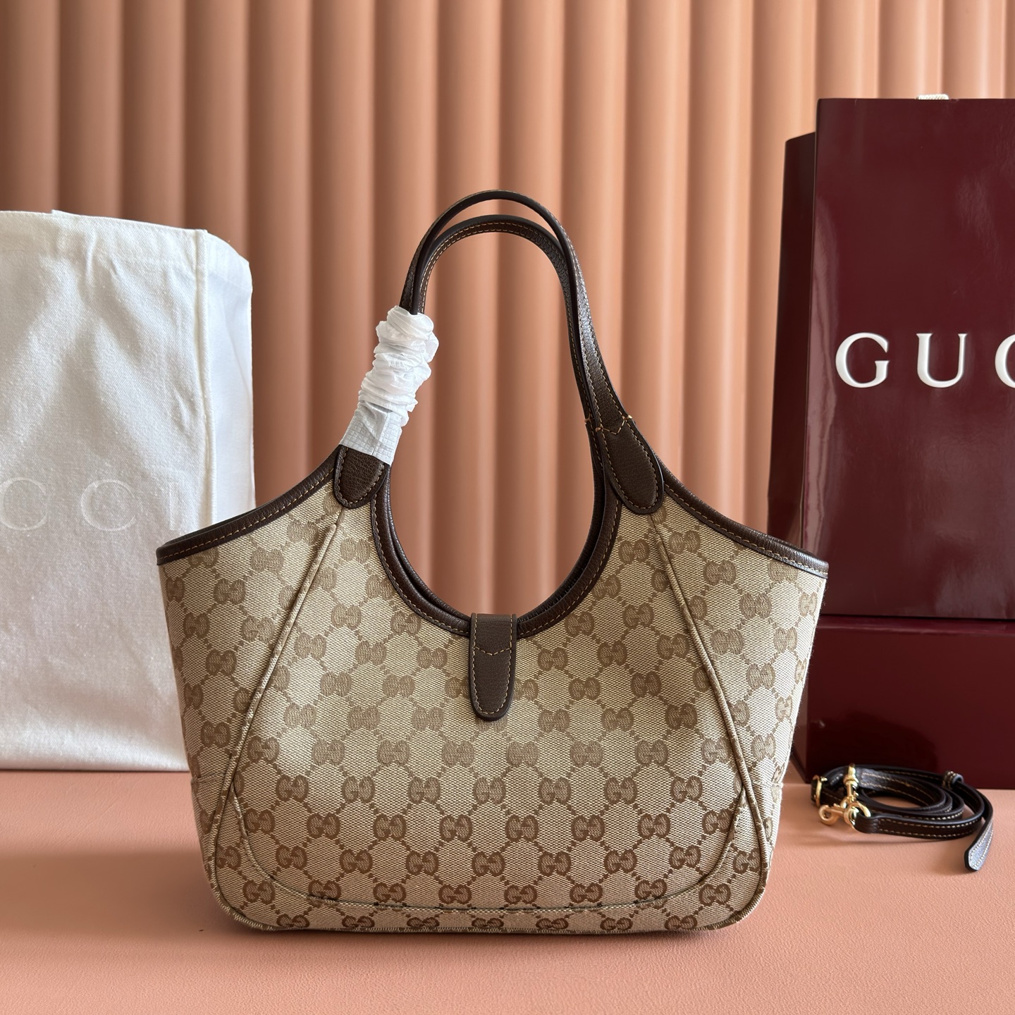 [TOP] GUCCI Tote Bag 26x23x11cm - Brown