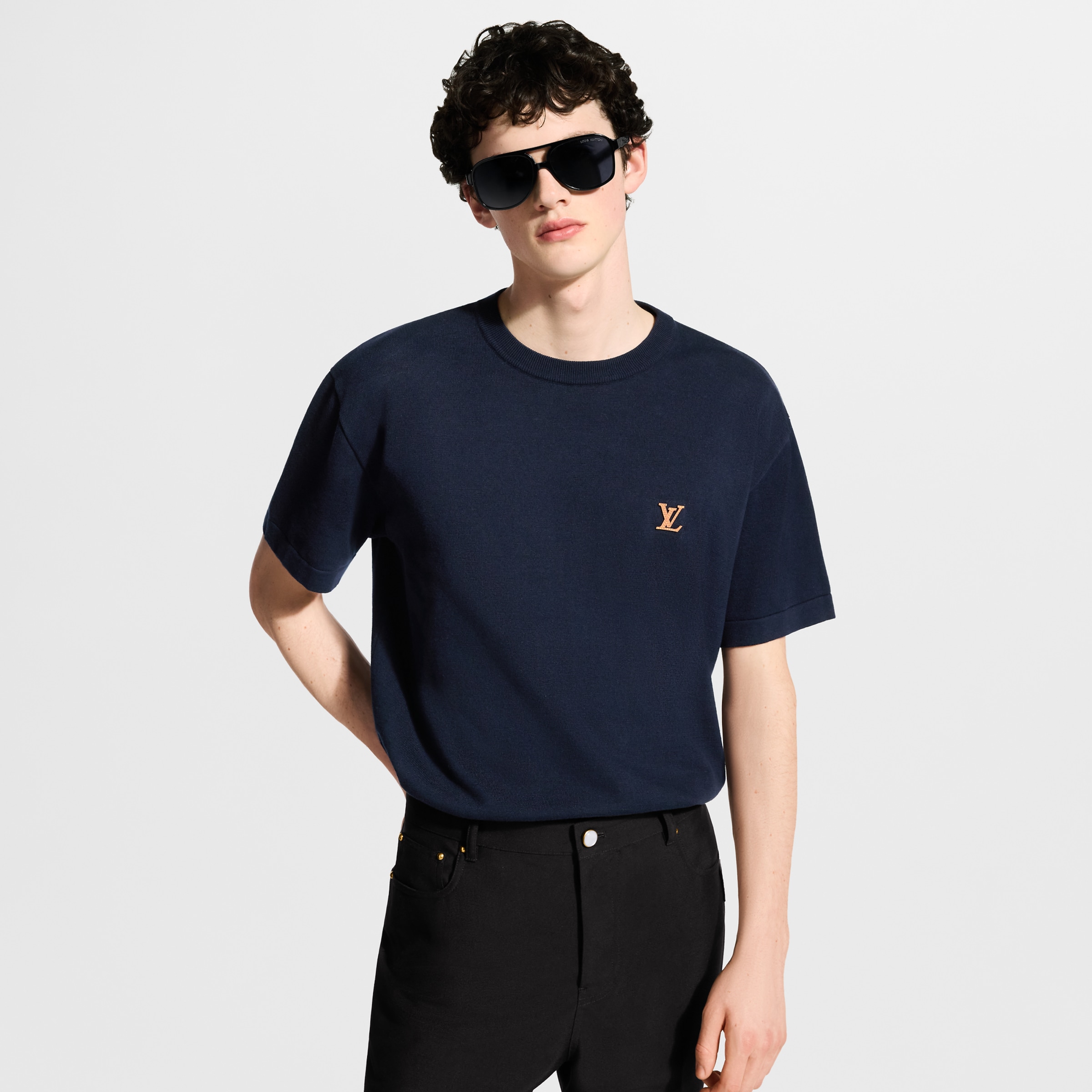 LOUIS VUITTON Short-Sleeved Crewneck With Signature #380054