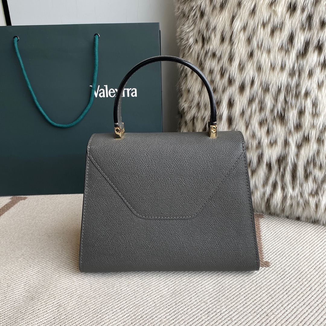 [TOP] VALEXTRA lside Bag 22x16.5x12cm - Dark Gray - 711 Luxury