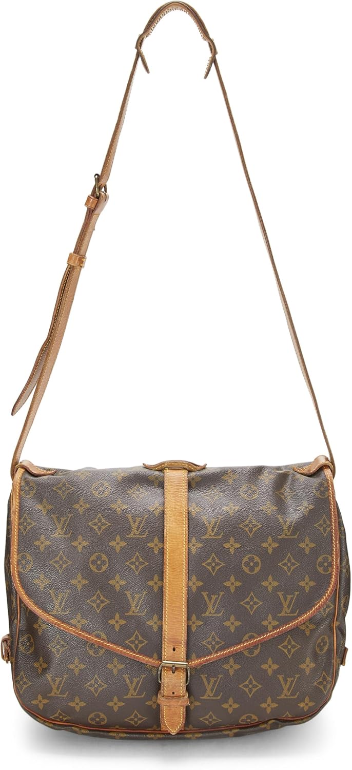 Louis Vuitton, Pre-loved Monogram Canvas Saumur 35, Brown