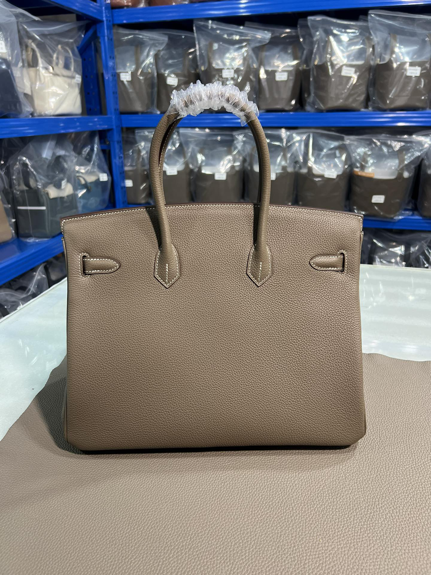 [TOP] HERMES Birkin Togo Leather 35cm - Etoupe & GHW