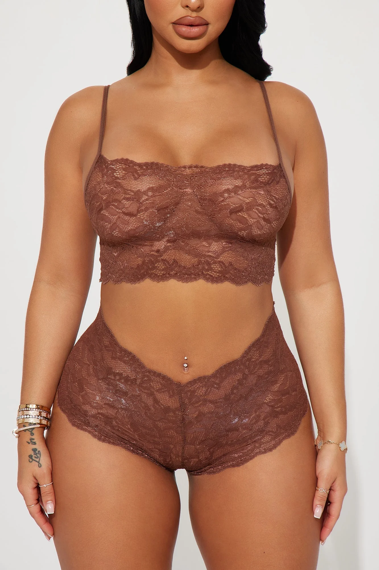 Sultry Moments Lace 2 Piece Set - Black
