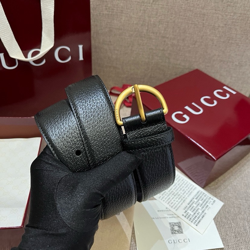 [TOP] GUCCI Belt 4cm - Black - 711 Luxury