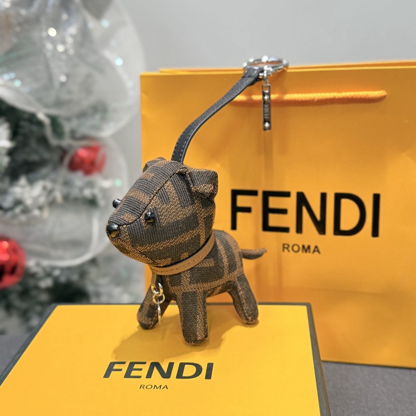 [TOP] FENDI Puppy Charm Keychain - Brown - 711 Luxury