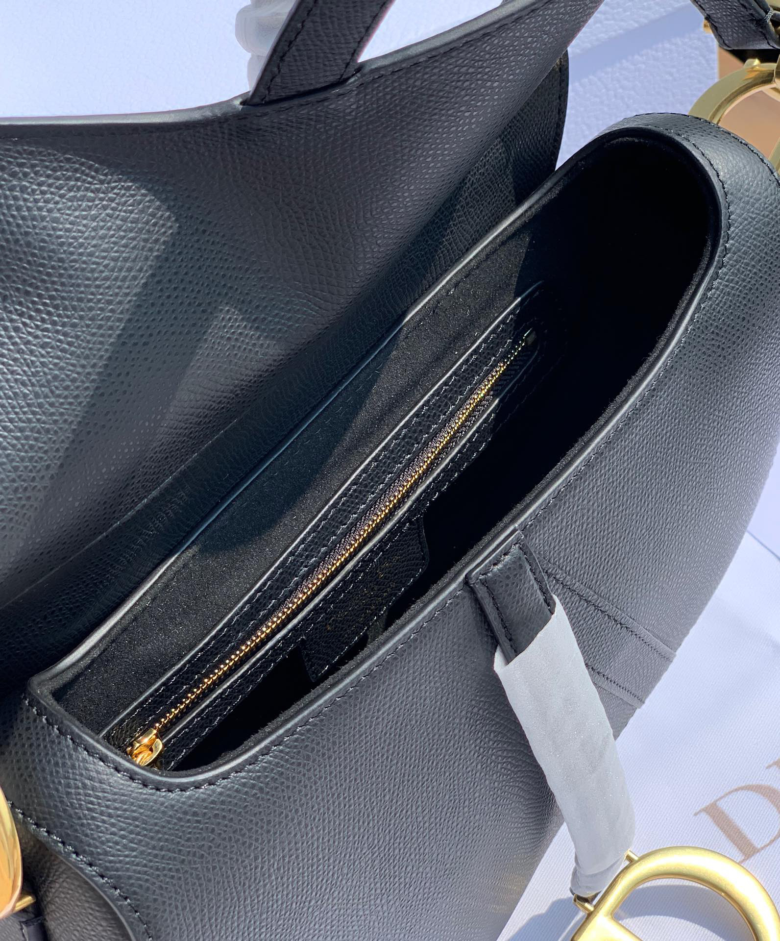 [TOP] Christian Dior Saddle Bag 25.5x20x6.5cm - Black