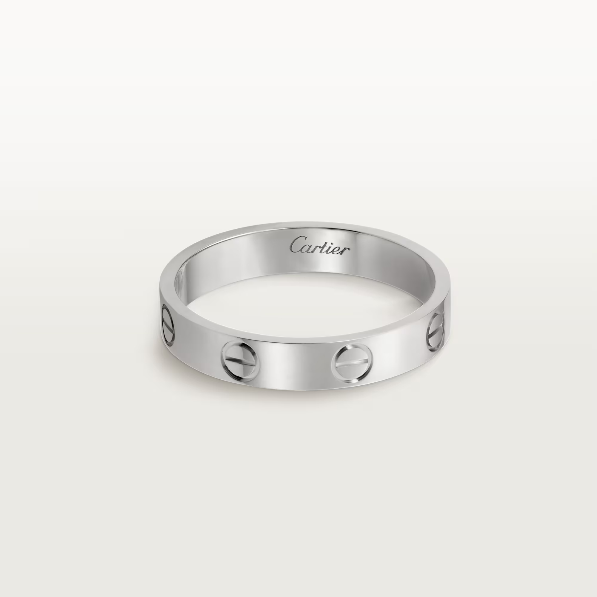 Carty Love Petite Lock Ring, White Gold, Small Model