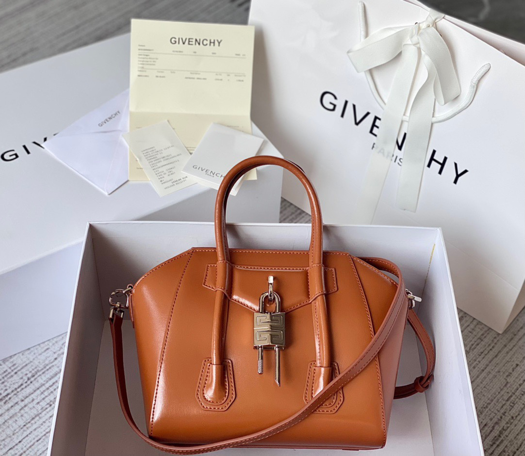 [TOP] GIVENCHY Antigona Tote Bag 23*27*13cm - Caramel - 711 Luxury