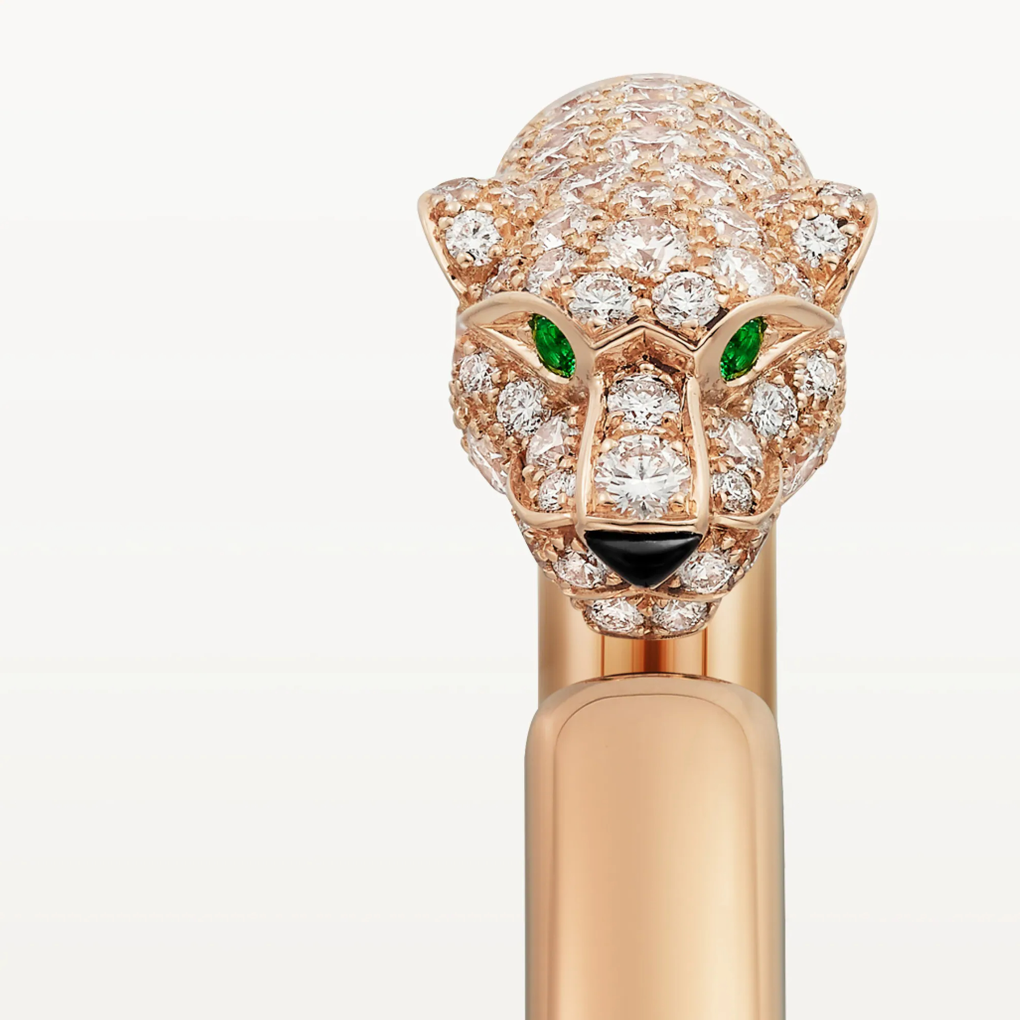 Carty Panther Pure Bracelet, Rose Gold, Small Model Half-Paved