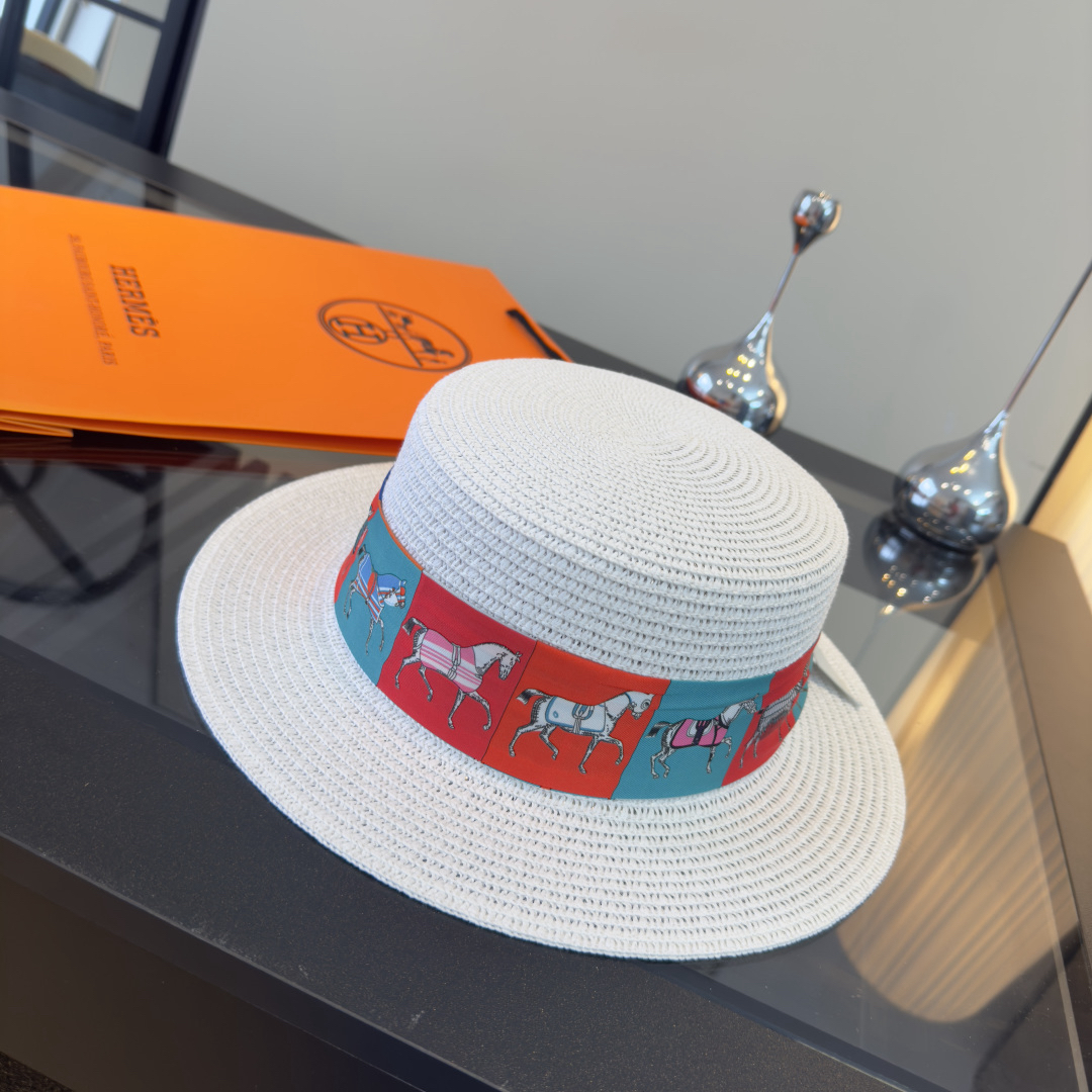 [TOP] HERMES Hat - White - 711 Luxury