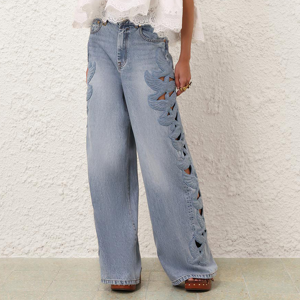Designer Accessory Zimmermann Alchemy Applique Relaxed Flare #388180 View 2 | Nigo Office