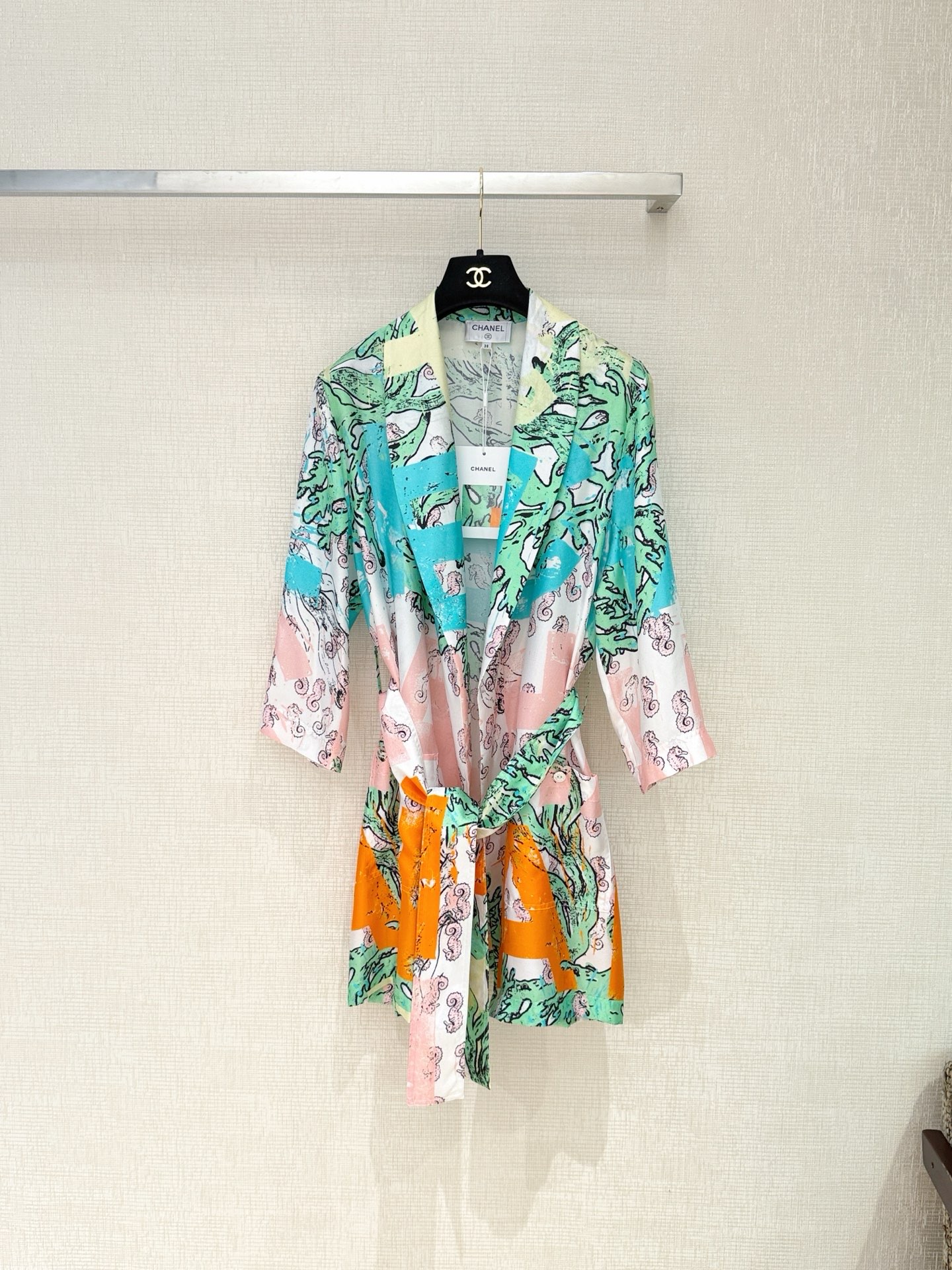 Chanel multicolor Clothing CHANEL Bathrobe Silk Multicolor #386679 View 2 | Nigo Office