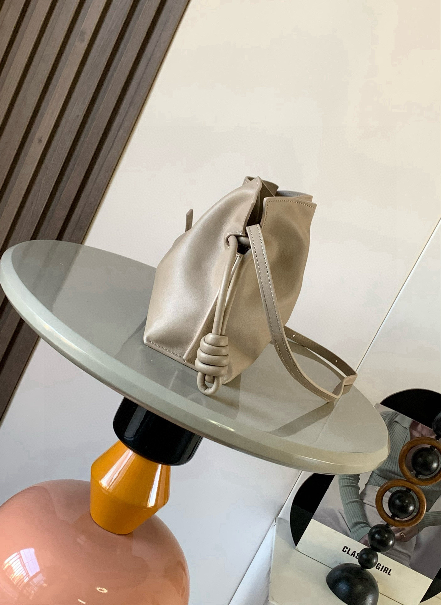 [TOP] LOEWE Flamenco Bag Cowhide Leather 23x18x9cm - Light Khaki