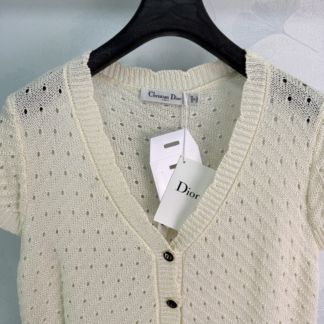 [TOP] Christian Dior Knitted Cardigan - Beige - 711 Luxury